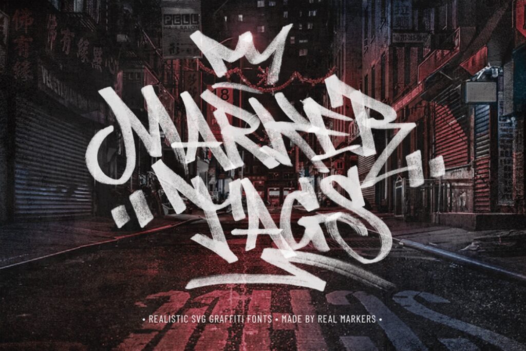 Graffiti Fonts | Marker Tags SVG WGAA7NY
