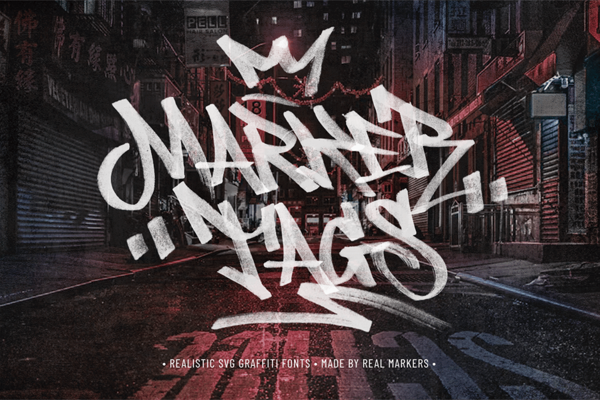 Graffiti Fonts | Marker Tags SVG WGAA7NY