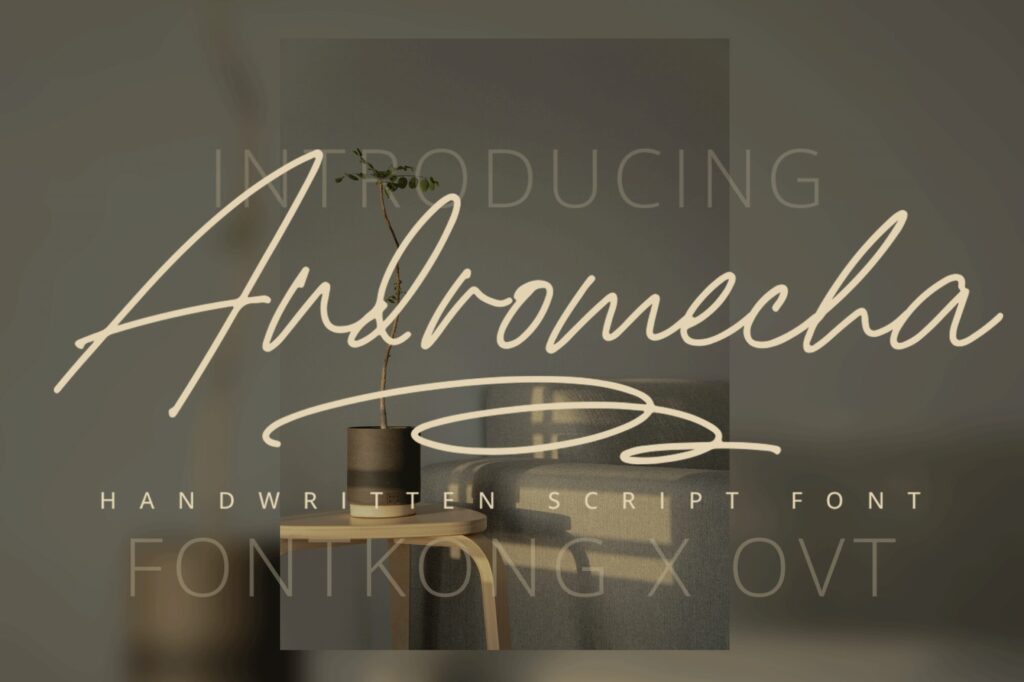 Andromecha – A Handwritten Script Font JMFEQGD