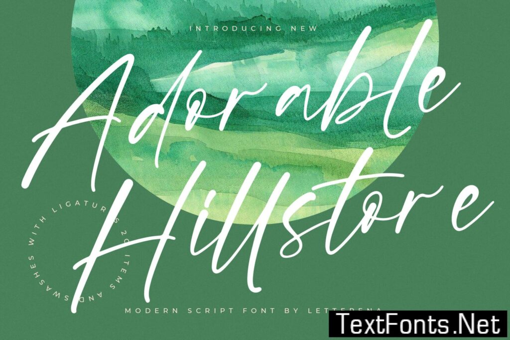 Adorable Hillstore Modern Script Font 7USRQRJ