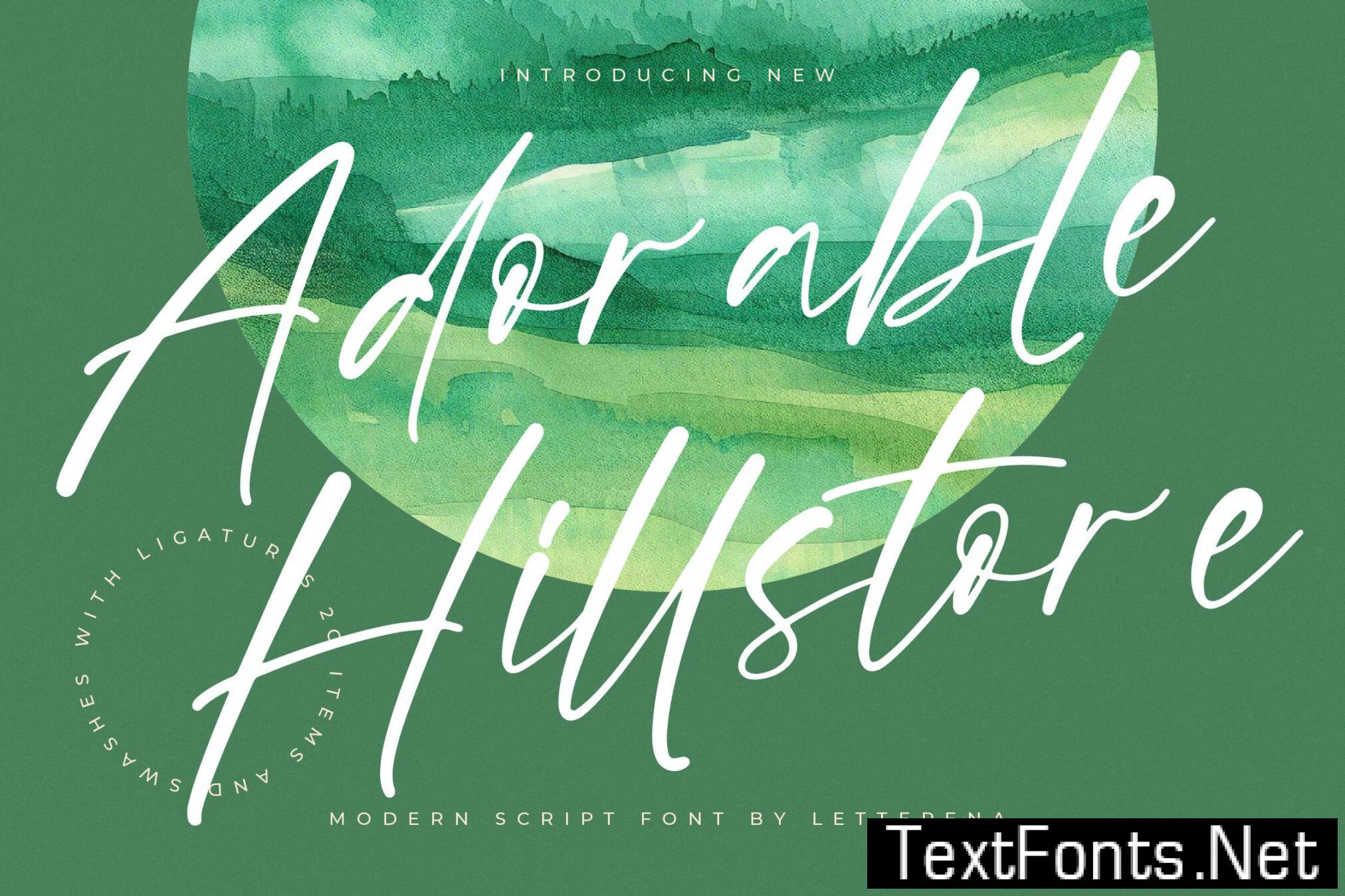 Adorable Hillstore Modern Script Font 7USRQRJ