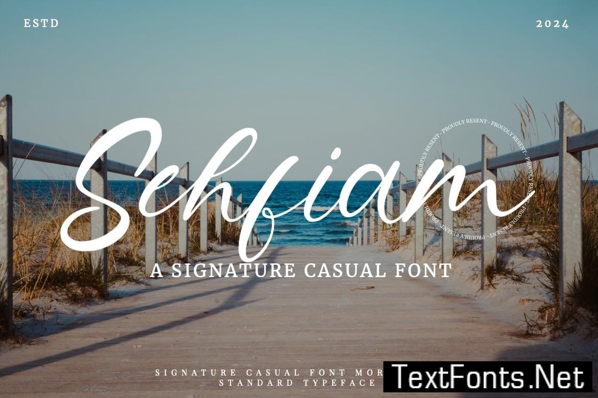 Sehfiam – Signature Casual Font S3KWB42