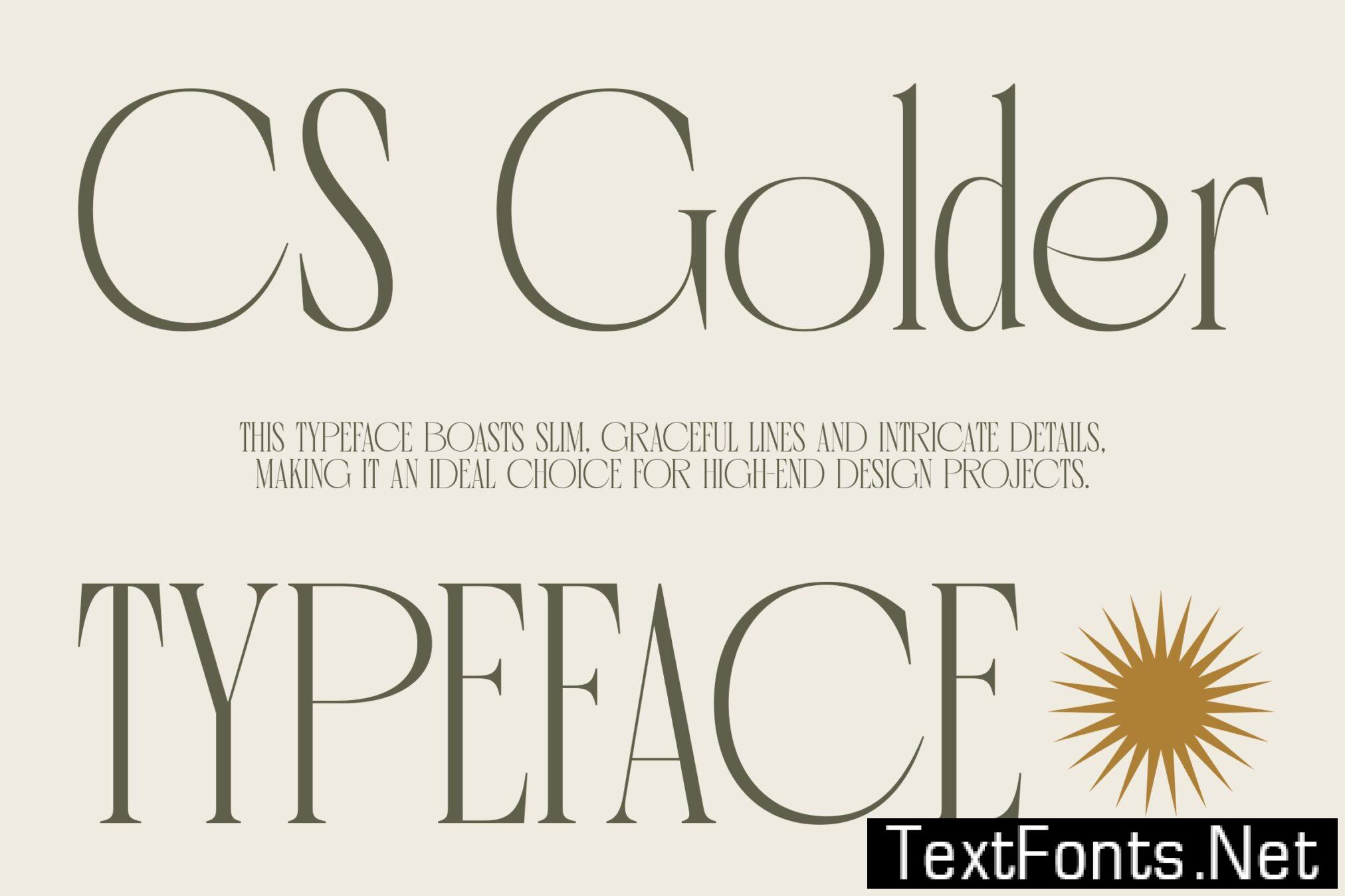 CS Golder – Condensed Font VT9CFJB