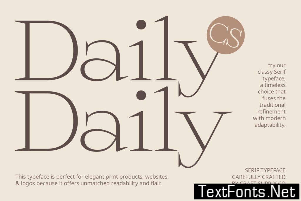 CS Daily – Serif Font WELNP9K