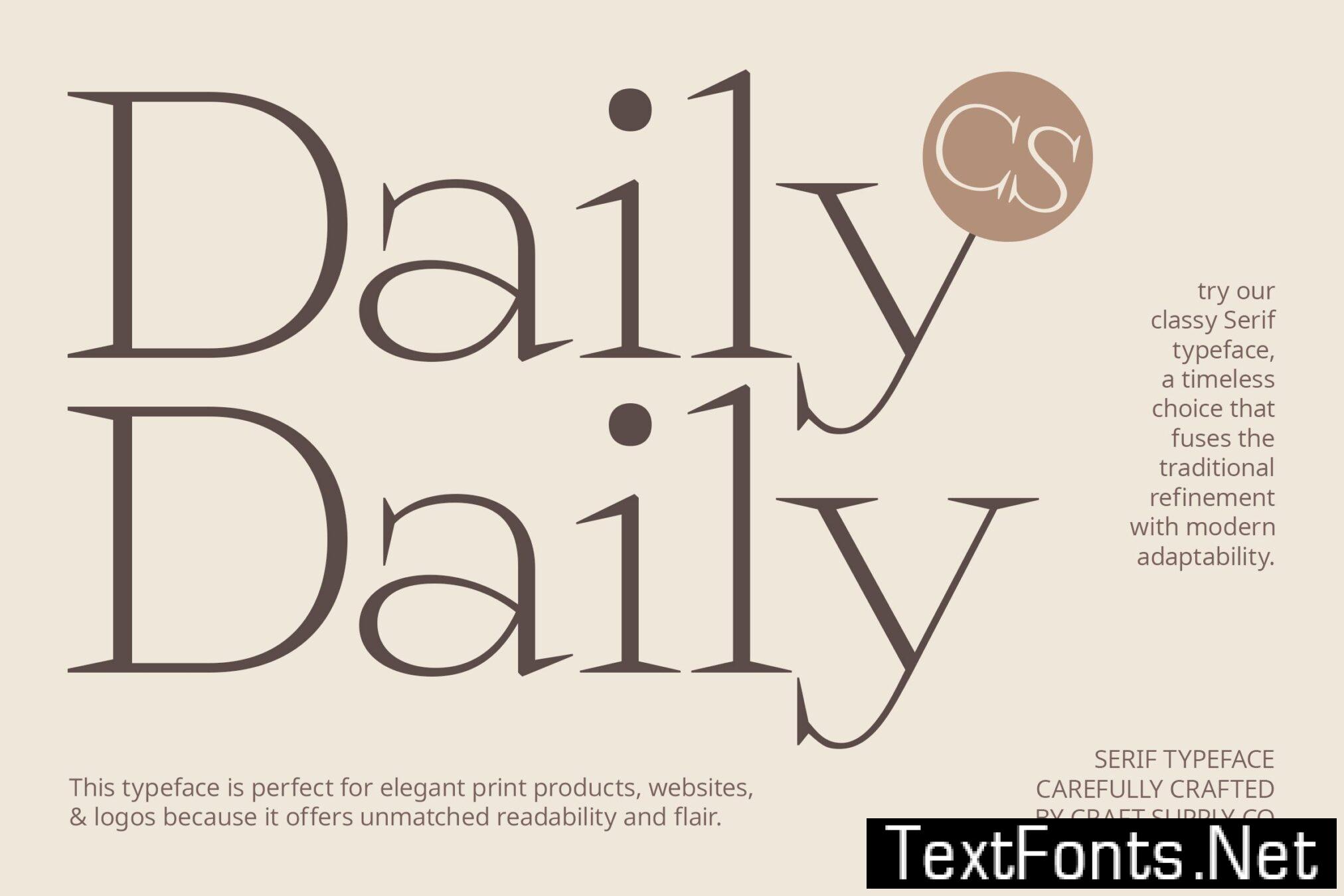 CS Daily – Serif Font WELNP9K