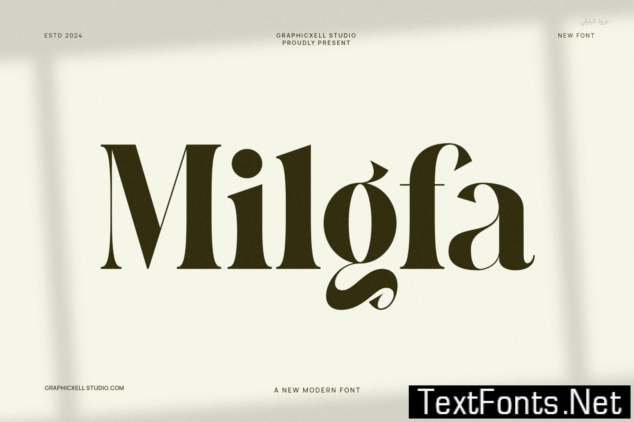 Milgfa Elegant Serif Font FXCZQNW