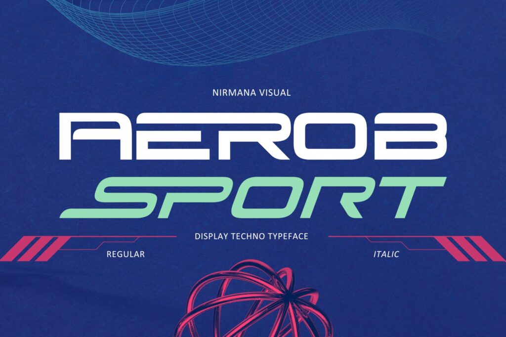 Aerob Sport – Techno Sport Typeface F7C9ZFL