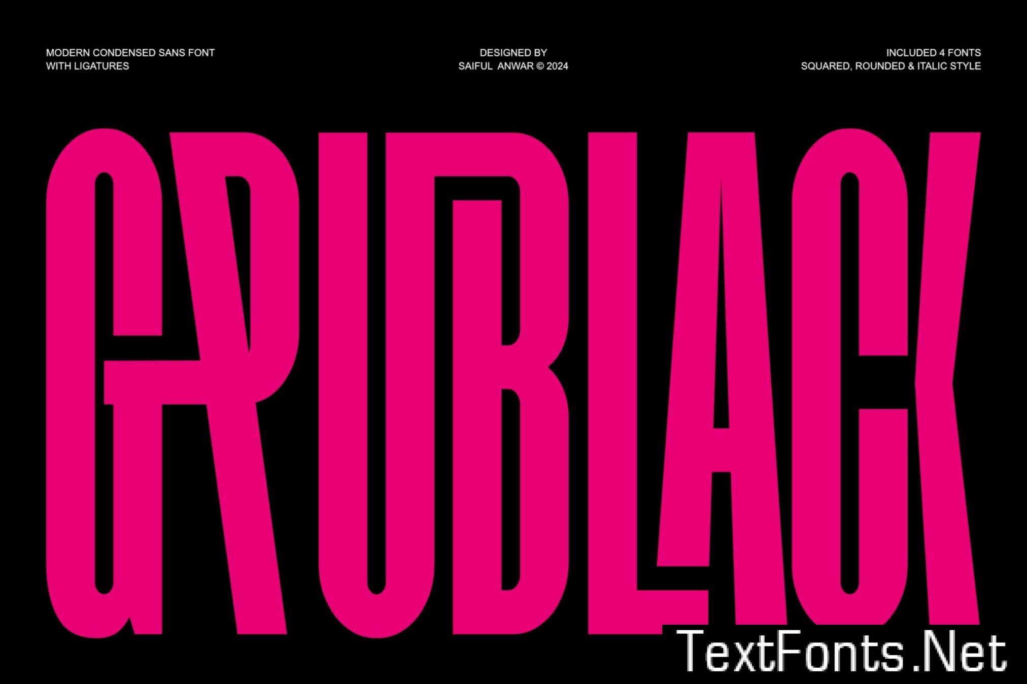 Grublack – Modern Condensed Sans 5E9QBCE