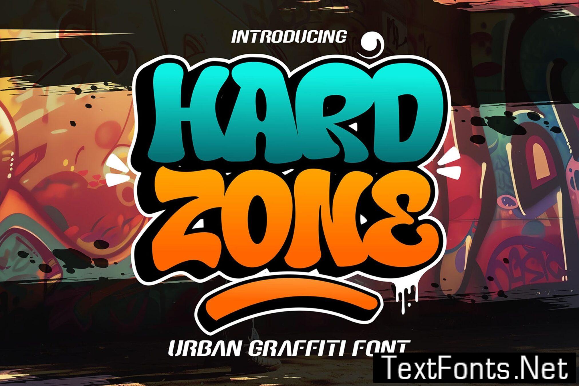Hard Zone – Shadowed Graffiti Font D4MQJA3