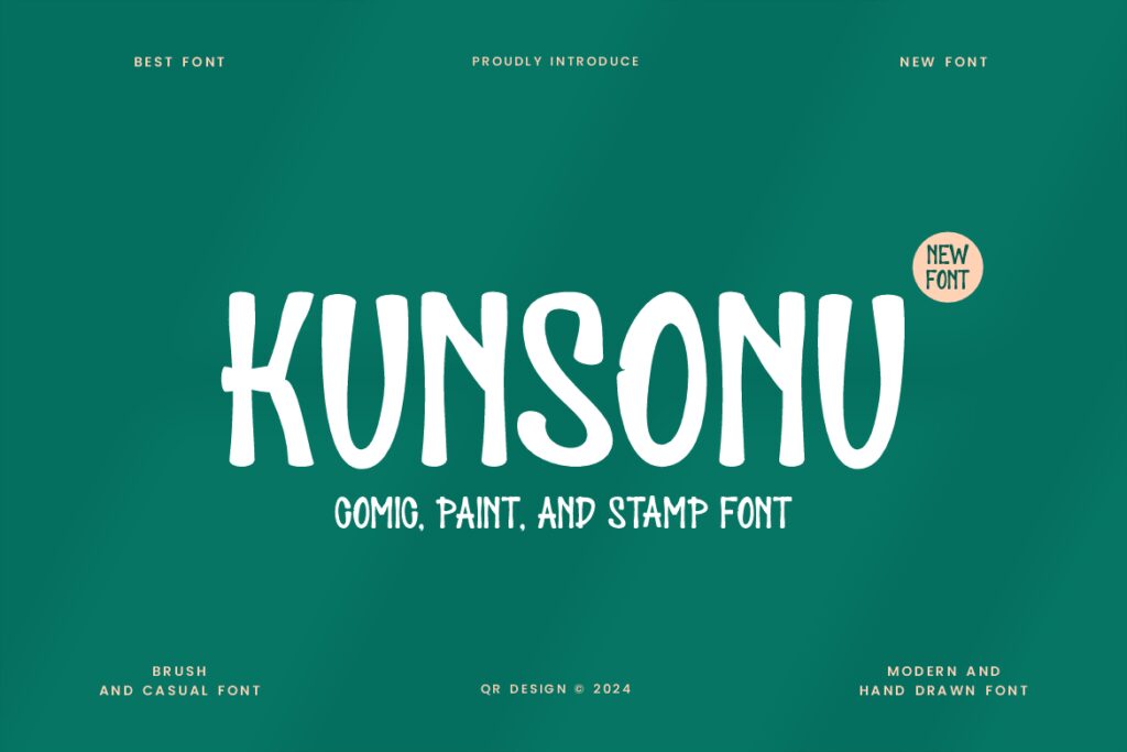 Kunsonu – Paint & Stamp Font FVF5UHD