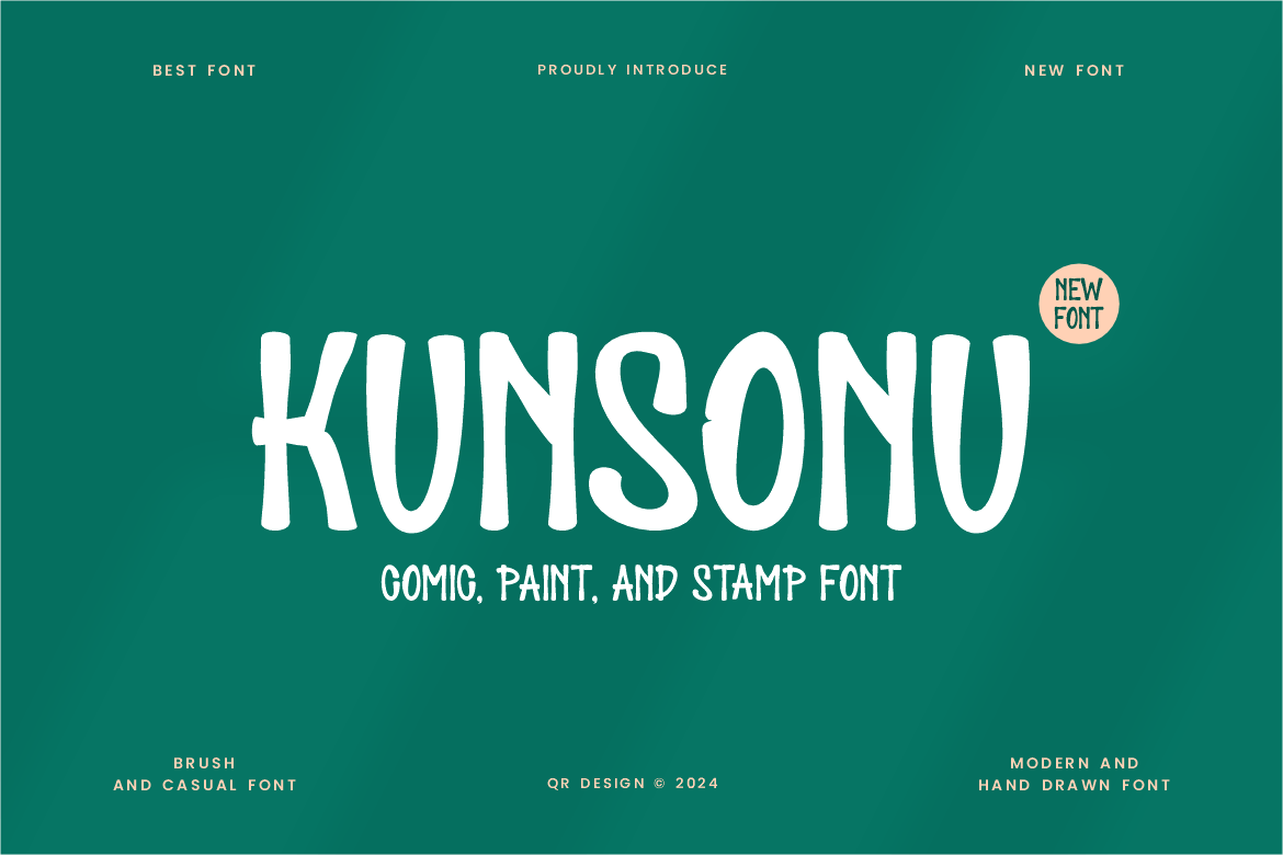 Kunsonu – Paint & Stamp Font FVF5UHD