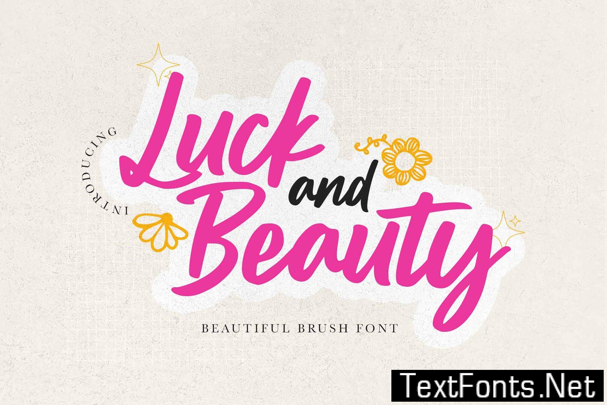 Luck and Beauty – Beautiful Brush Font QT7ENNT