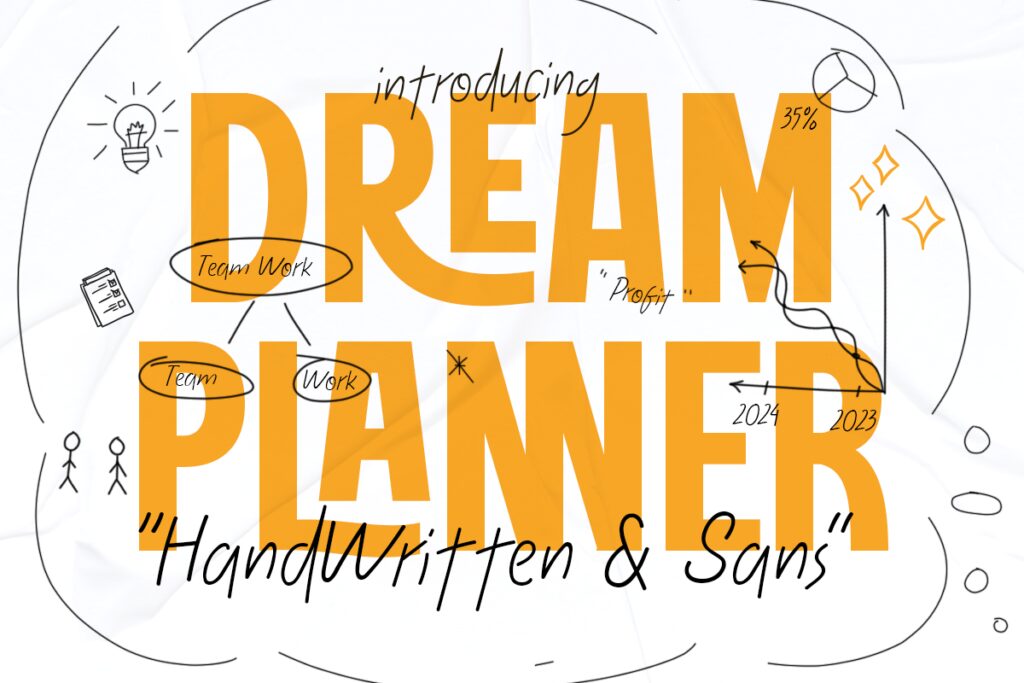 Dream Planner – Handwritten & Sans Draft Font MWHTFCS
