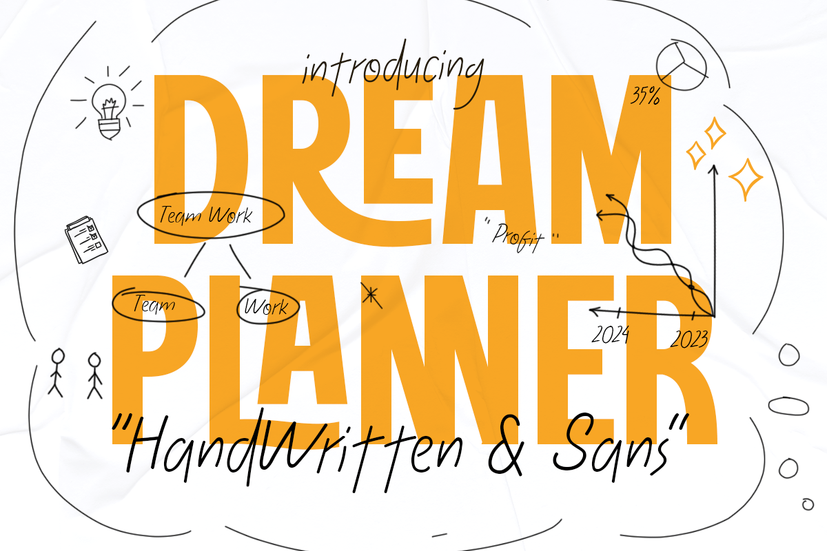 Dream Planner – Handwritten & Sans Draft Font MWHTFCS