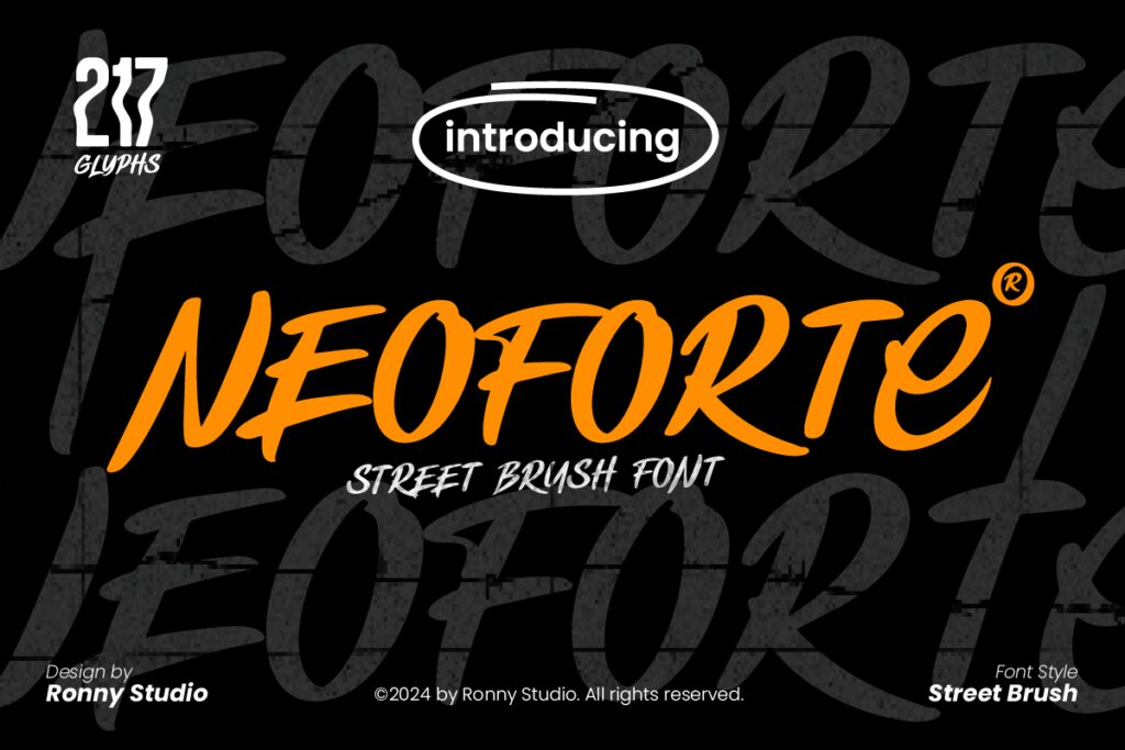 Neoforte – Street Brush Font WZ32TJY