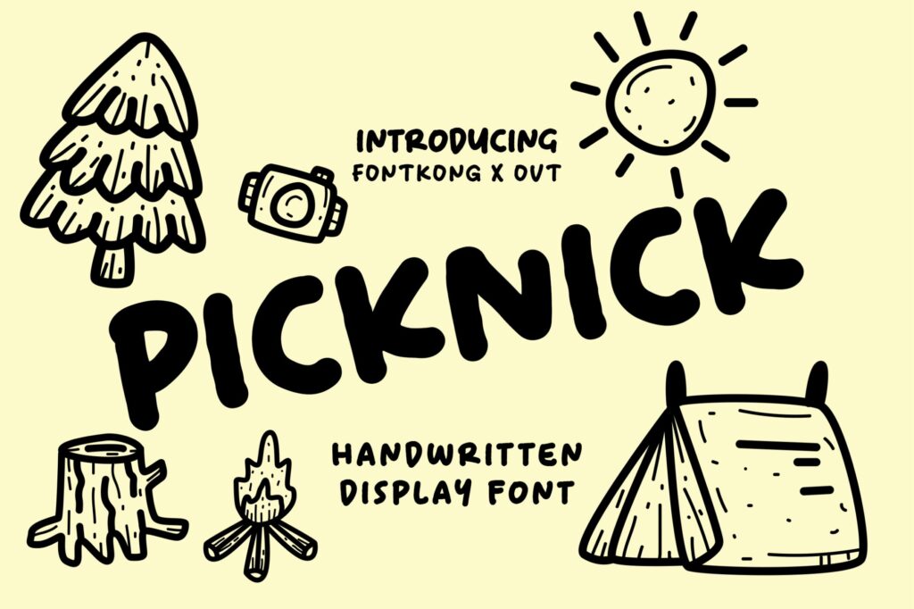 Picknick – A Handwritten Display Font 2RMUFLB