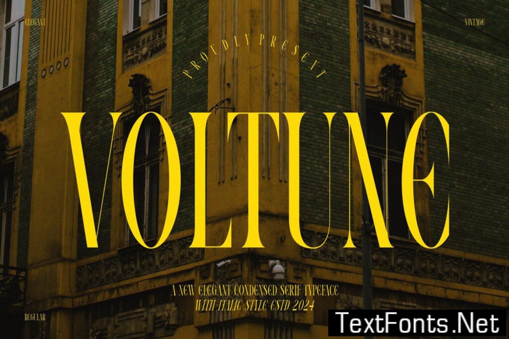 VOLTUNE Elegant Condensed Serif CUTQAXW
