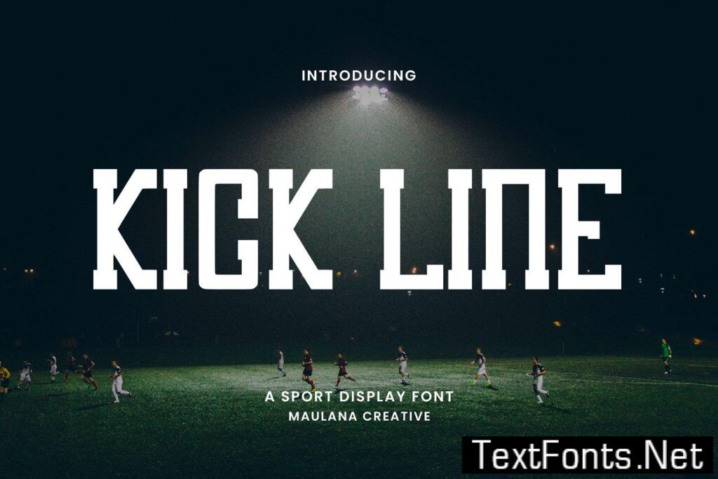Kick Line Sport Display Font 34QDJWC