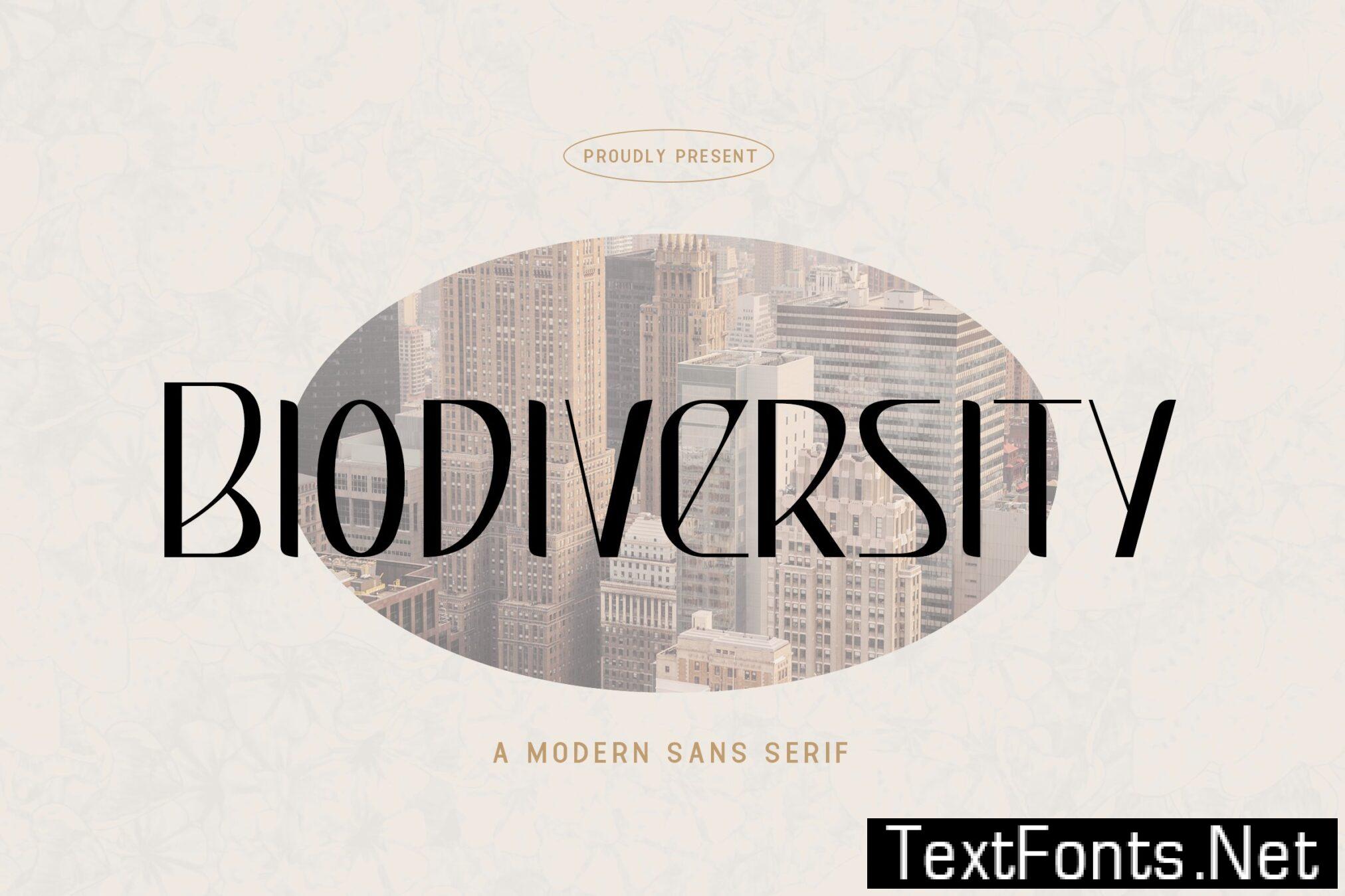 Biodiversity – A Modern Sans Serif Font AXERT8T