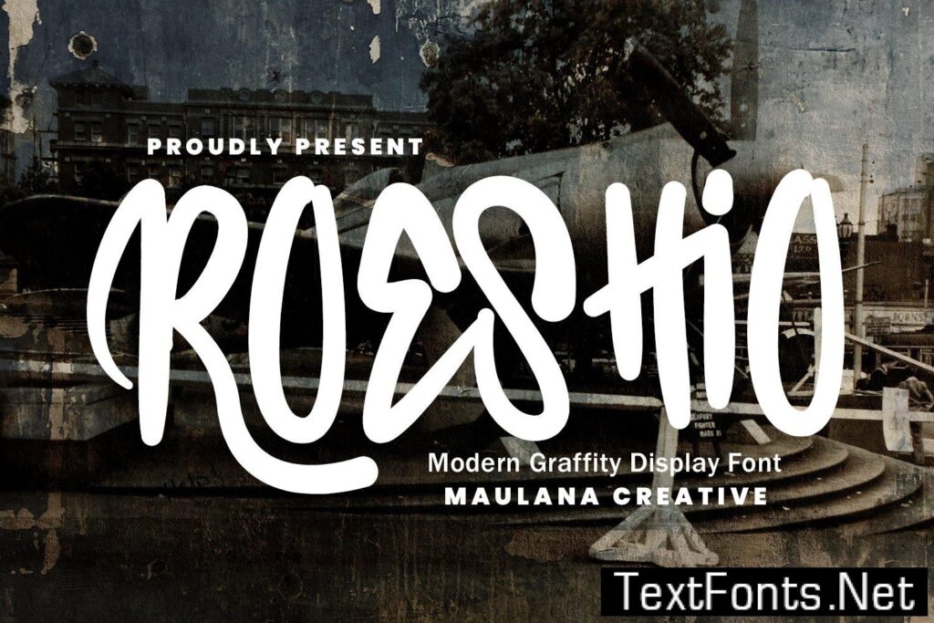 Roeshio Graffiti Display Font YSA8LZ4