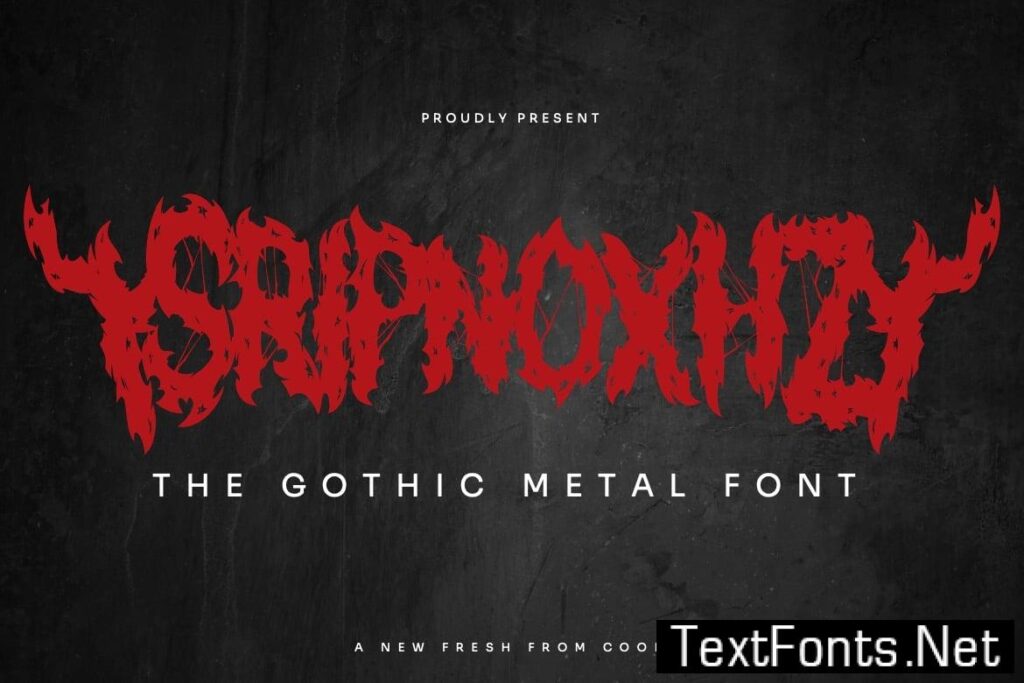 Sripnoxh – Gothic Metal Font Y9BLQQF
