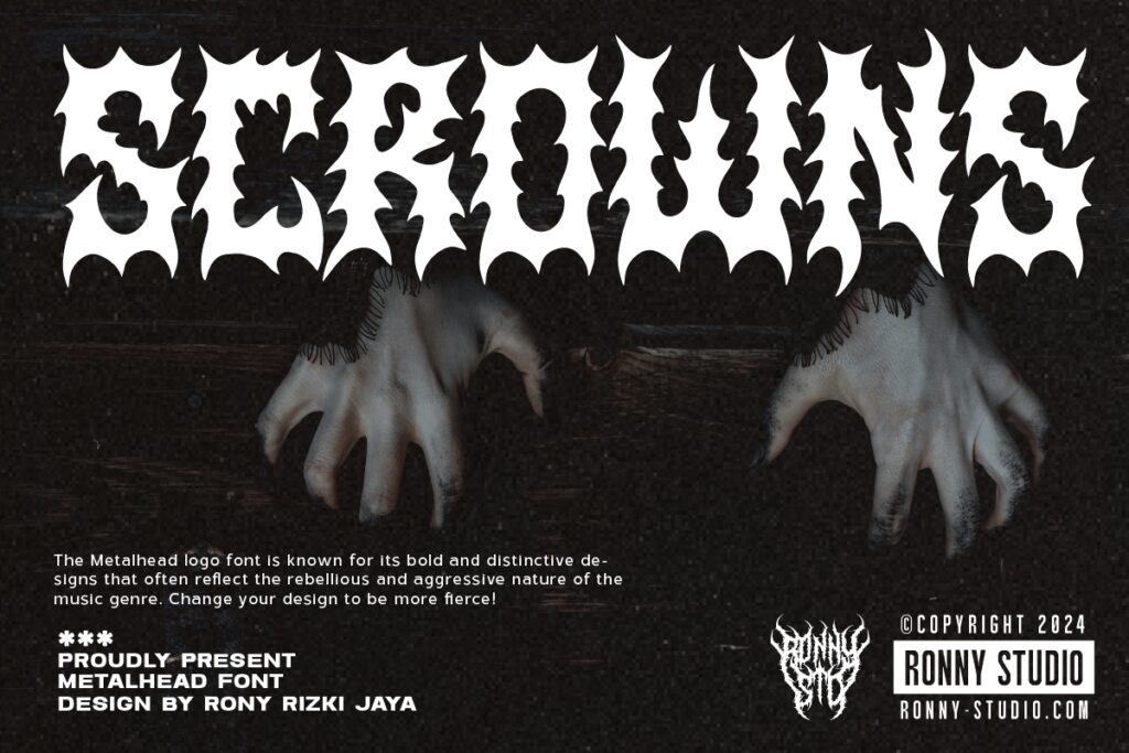 Scrowns – Metalhead Font 8LMTJG5
