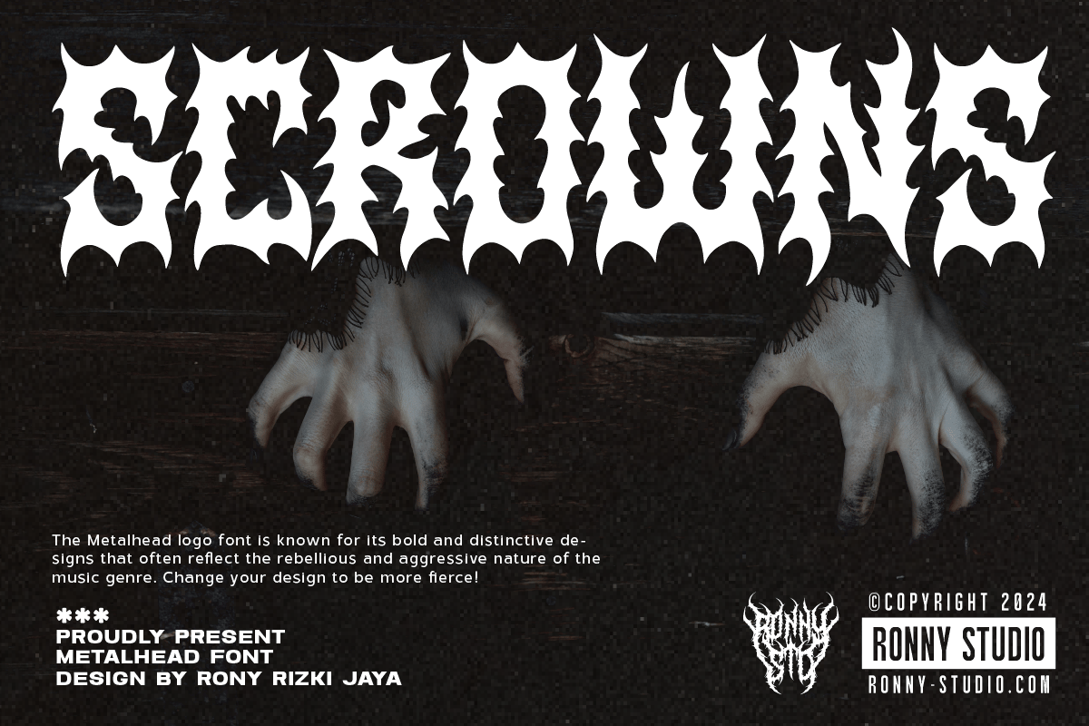 Scrowns – Metalhead Font 8LMTJG5