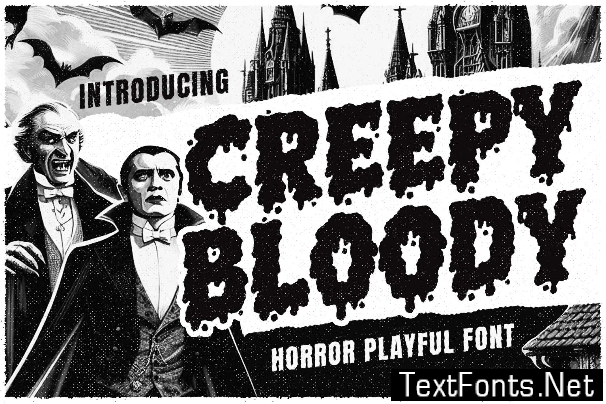 Creepy Bloody a Playful Horror Font HRQERF5
