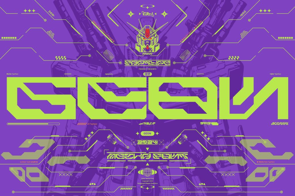 Geon | Futuristic Mecha Font Vol. 4 742F5TR