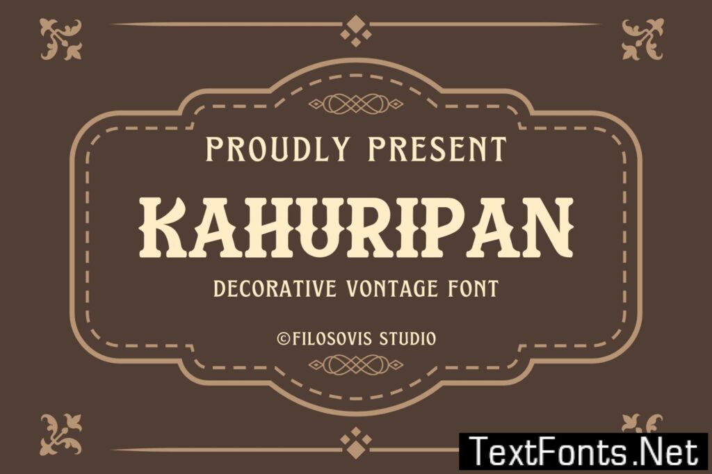 Kahuripan | Decorative Vontage Font 52YY3PY