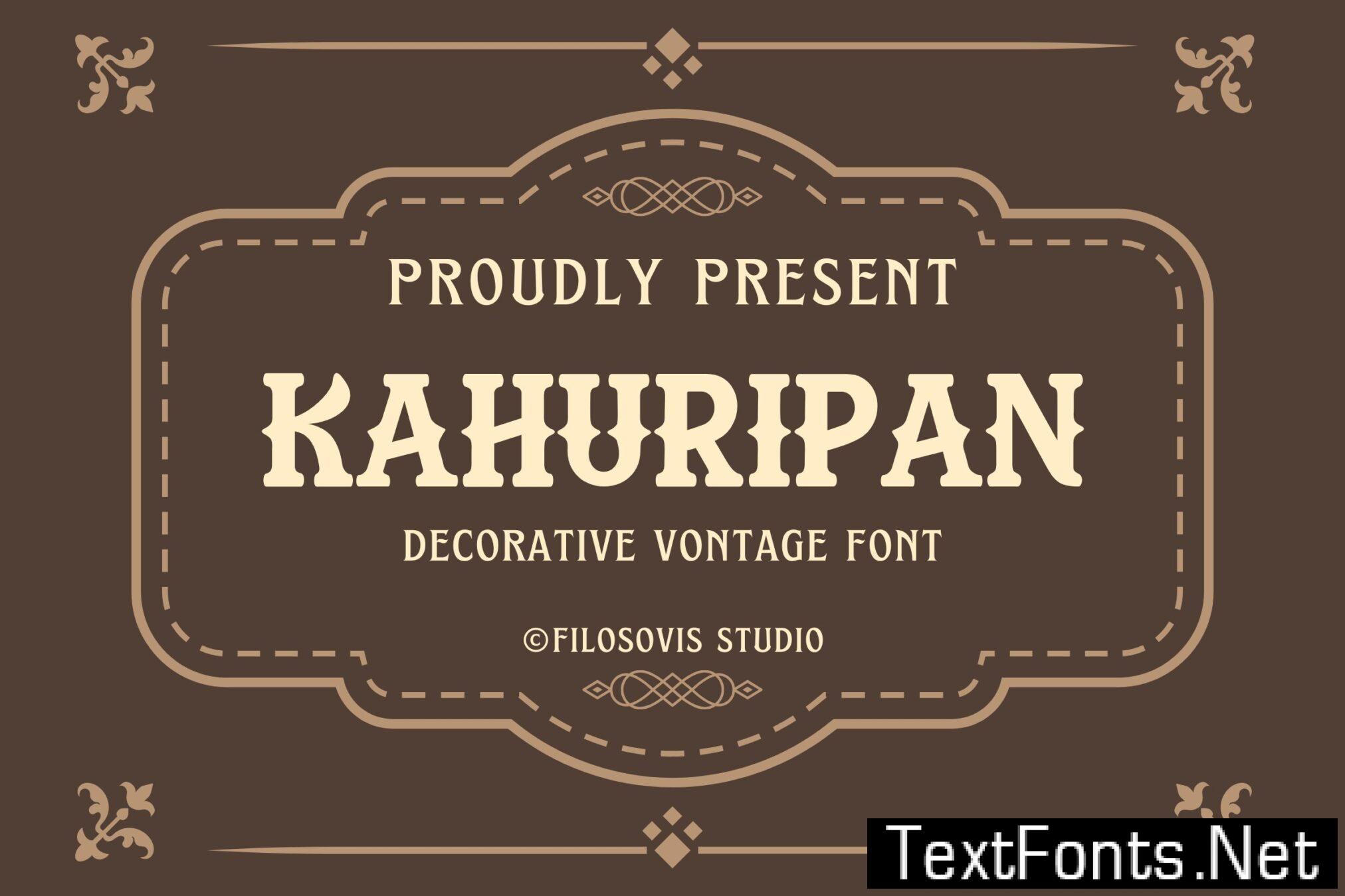 Kahuripan | Decorative Vontage Font 52YY3PY