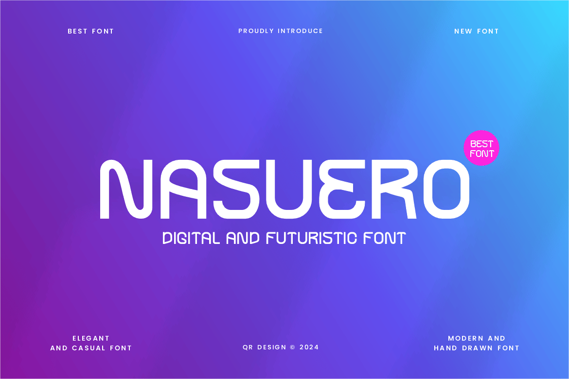 Nasuero – Digital & Futuristic Font 5XC57MP