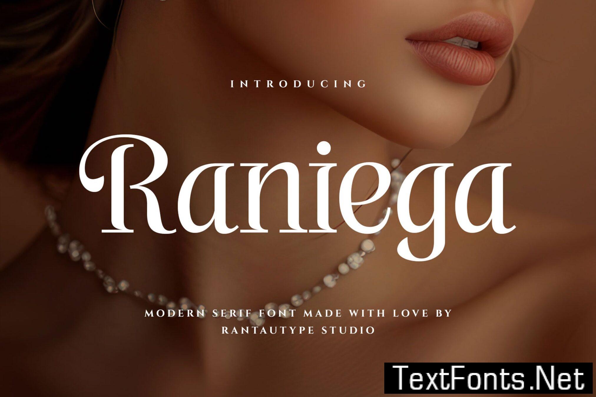 Raniega Modern Display Serif Font H8ET5QT