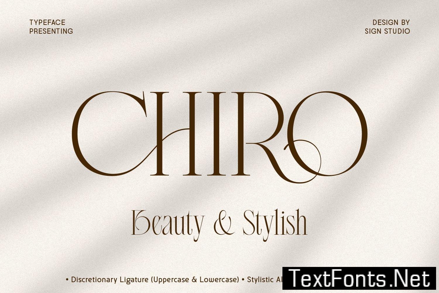 Chiro – Beauty and Stylish Typeface 3VGZ9Q2