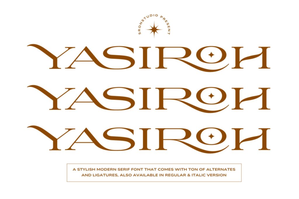 Yasiroh – Ligature Serif Font ARUD6PJ