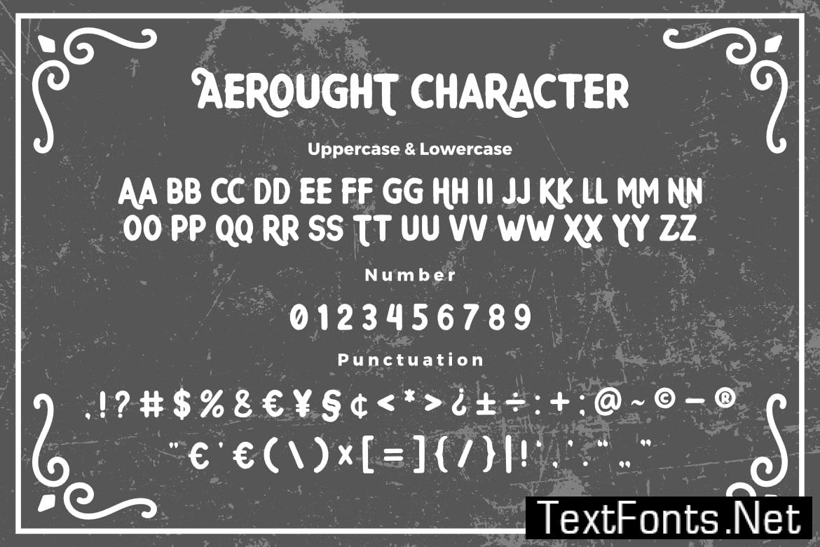 Aerought - Rough Vintage Font SHFW849