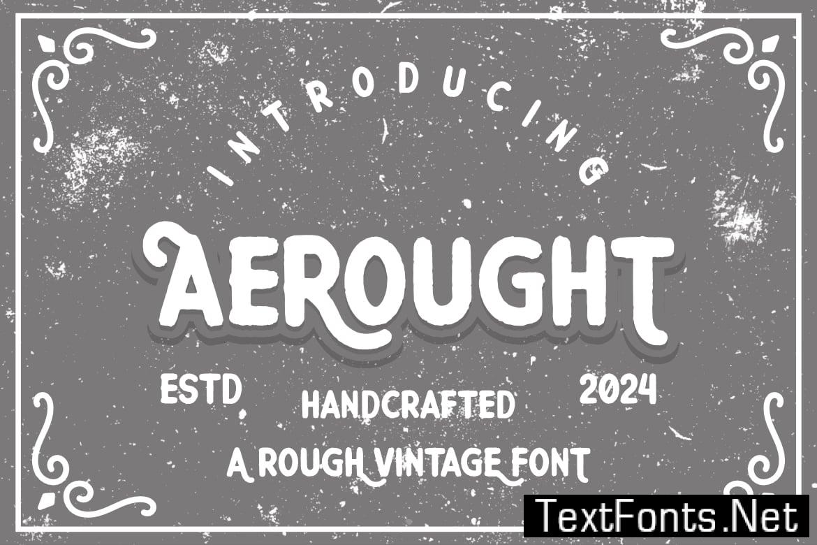 Aerought - Rough Vintage Font SHFW849