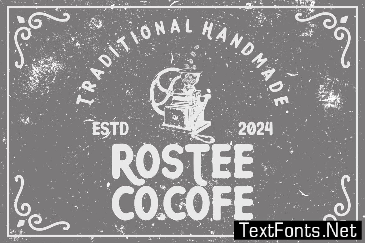 Aerought - Rough Vintage Font SHFW849