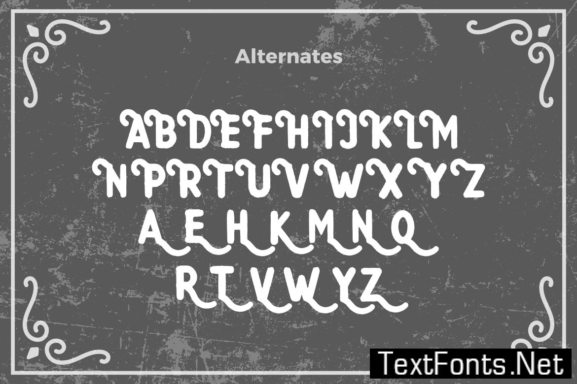 Aerought - Rough Vintage Font SHFW849