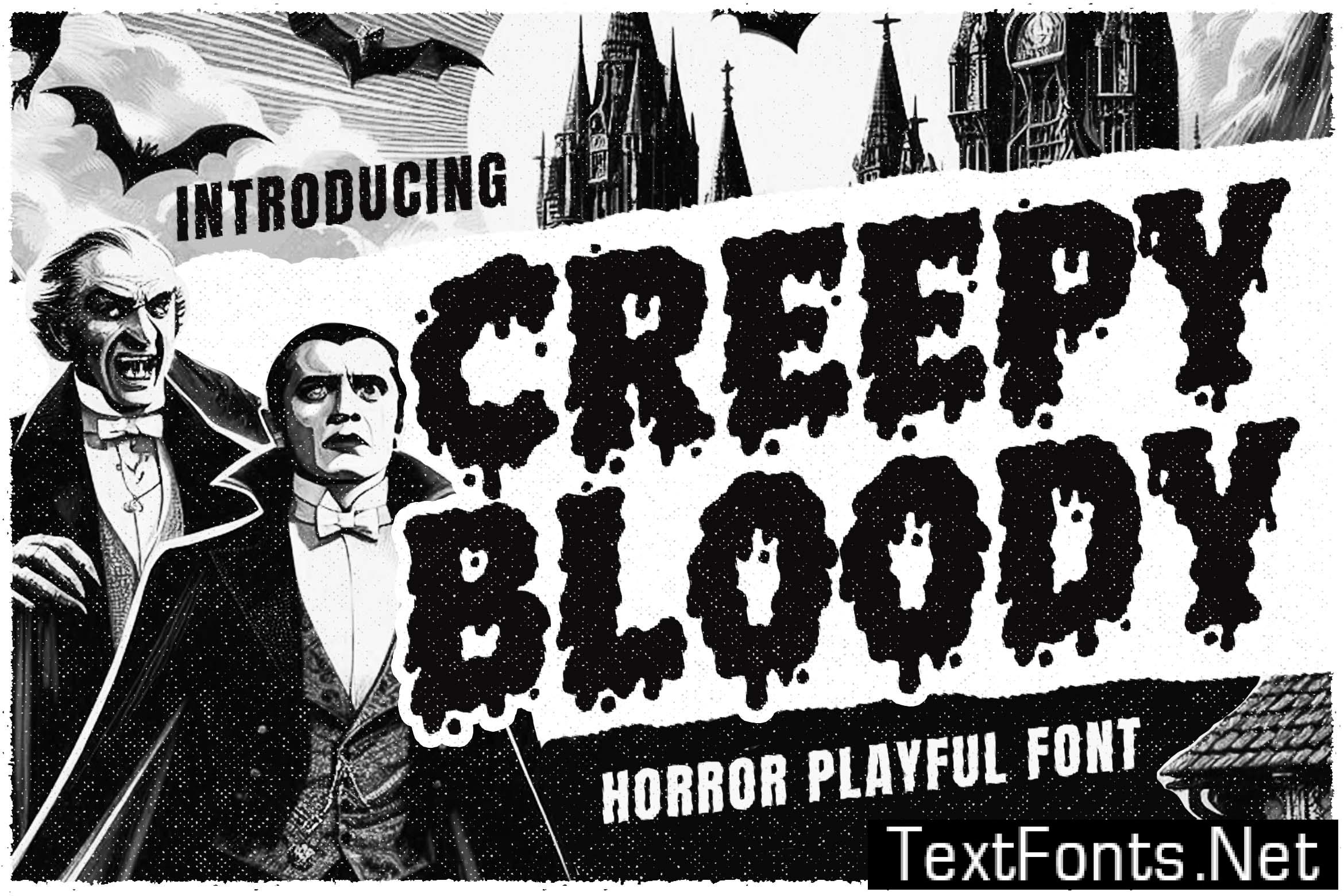 Creepy Bloody a Playful Horror Font HRQERF5