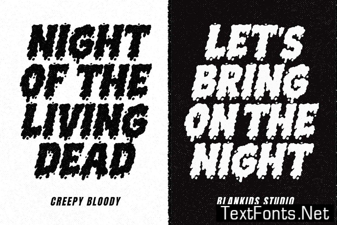 Creepy Bloody a Playful Horror Font HRQERF5