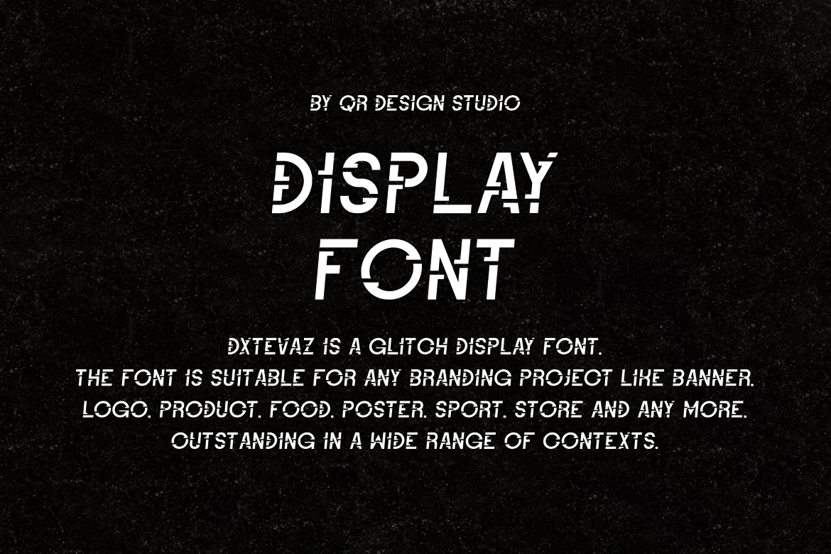 Dxtevaz - Futuristic & Glitch Font E62YZMD