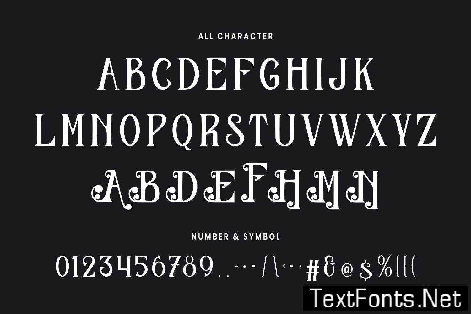 Fillanoll Vintage Display Font DX7356K