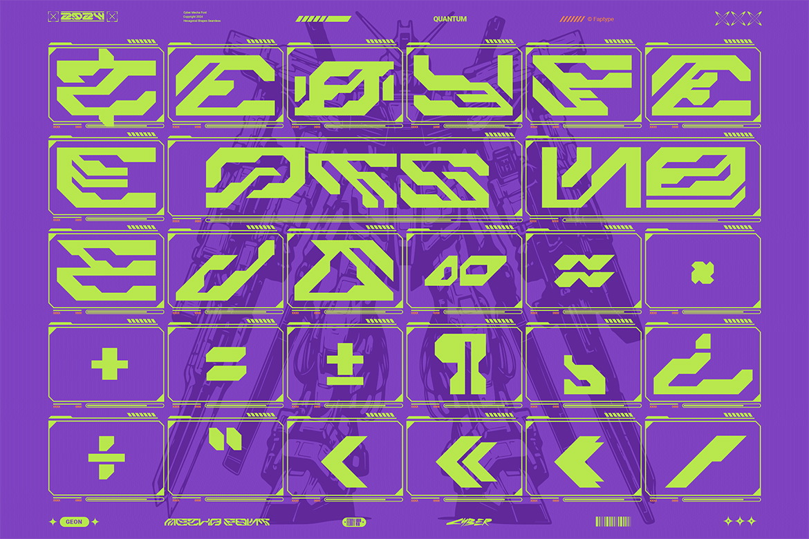Geon | Futuristic Mecha Font Vol. 4 742F5TR