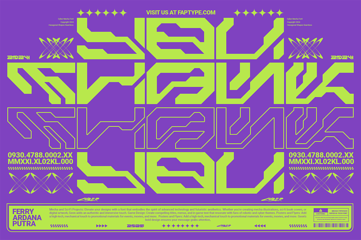 Geon | Futuristic Mecha Font Vol. 4 742F5TR