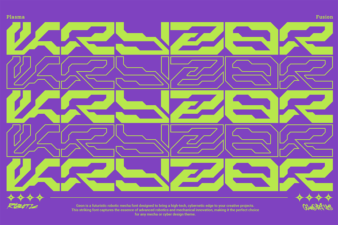 Geon | Futuristic Mecha Font Vol. 4 742F5TR
