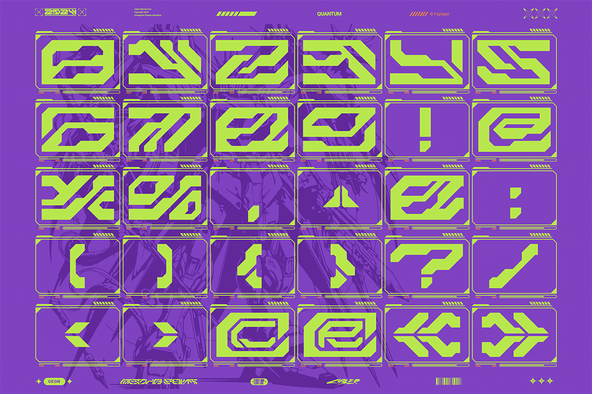 Geon | Futuristic Mecha Font Vol. 4 742F5TR