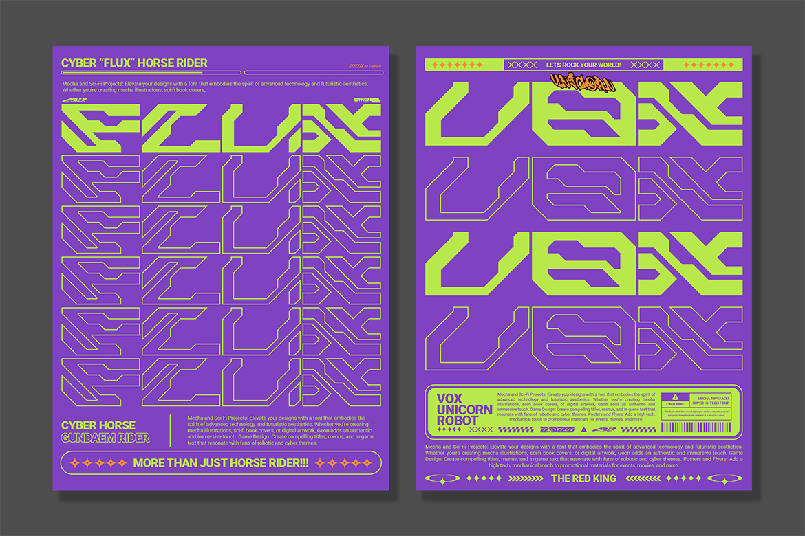Geon | Futuristic Mecha Font Vol. 4 742F5TR