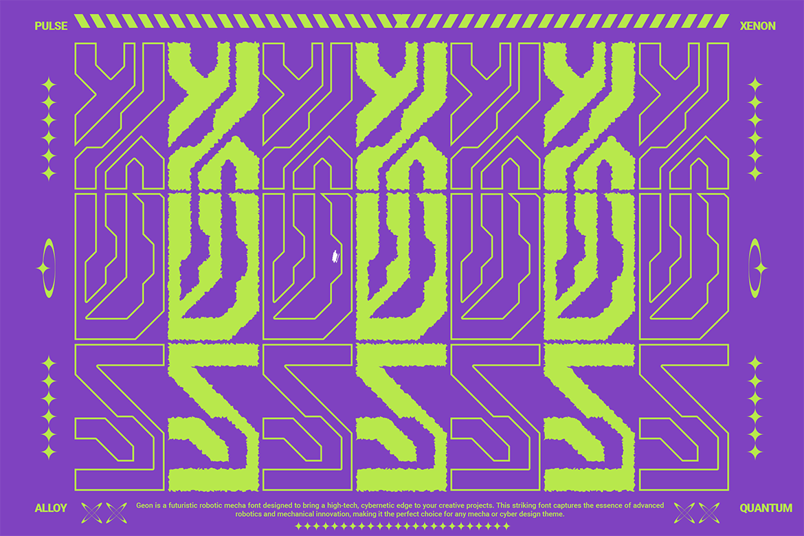 Geon | Futuristic Mecha Font Vol. 4 742F5TR