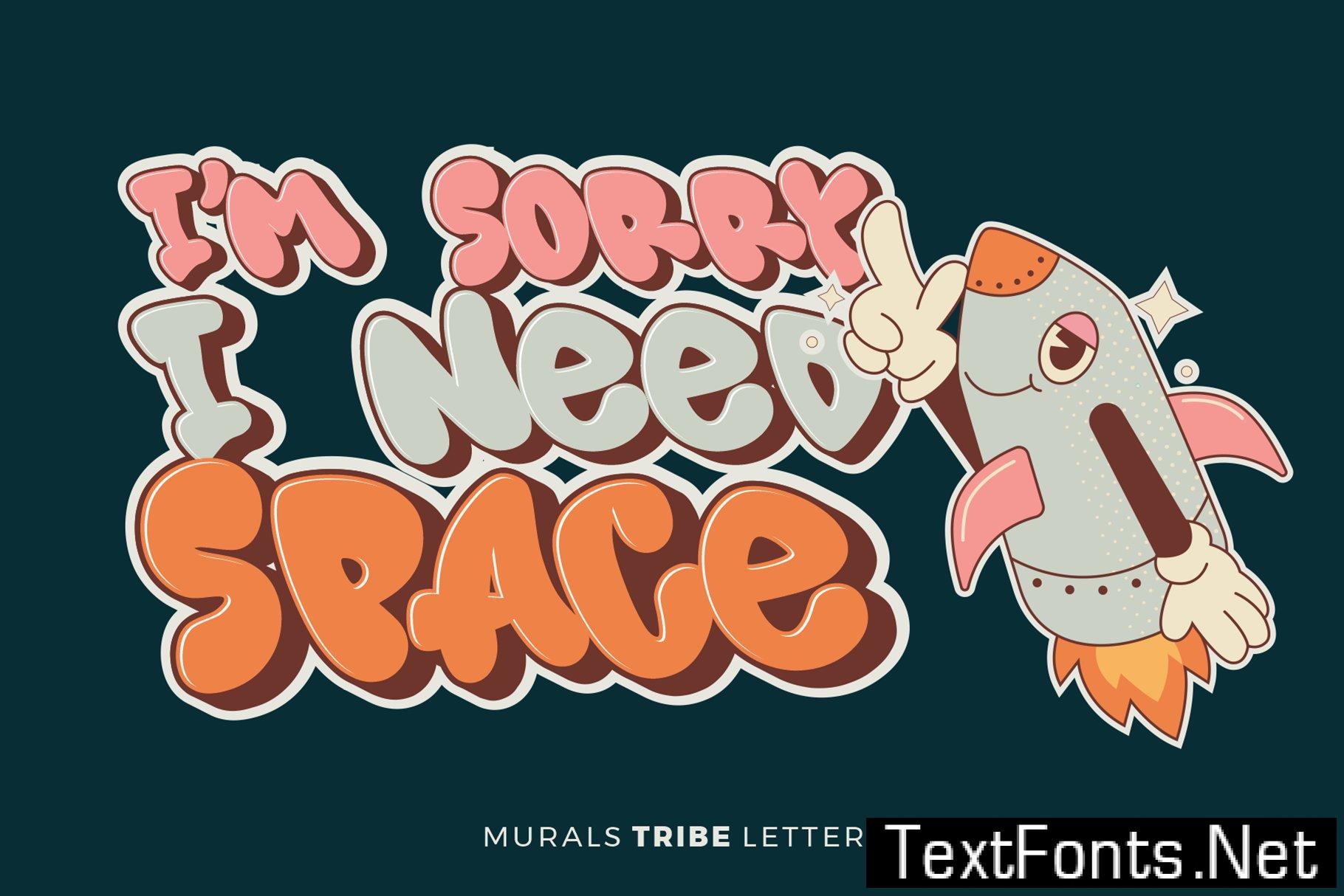 Murals Tribe Letter - 3d Layered Display Font F7UUEM3